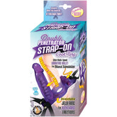 DOUBLE PENETRATOR STRAP-ON COCKRING - PURPLE